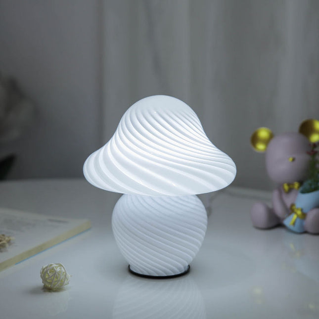 Lampada da tavolo LED fungo vetro