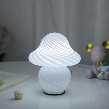 Lampada da tavolo LED fungo vetro