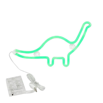 Insegna luminosa dinosauro neon verde