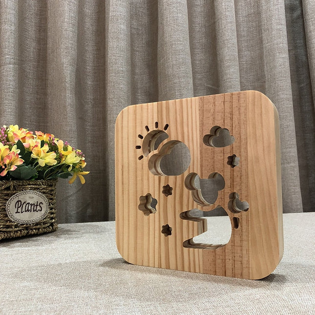 Luce notturna 3D in legno koala