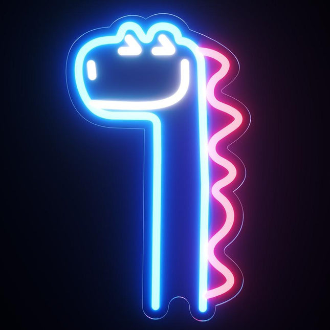 Lampada LED da parete dinosauro neon