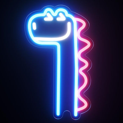 Lampada LED da parete dinosauro neon