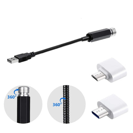 Mini proiettore LED stelle verdi auto