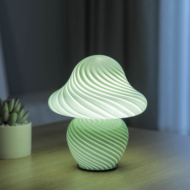 Lampada da tavolo LED fungo vetro