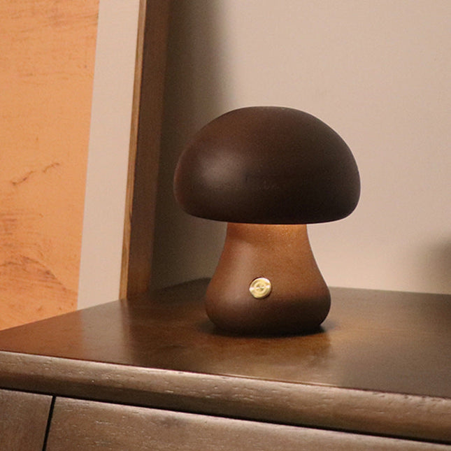 Luce notturna LED fungo marrone beige