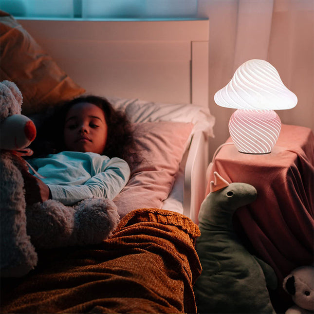 Lampada da tavolo LED fungo vetro