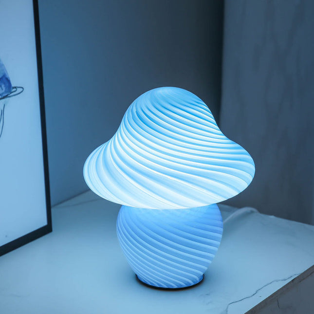 Lampada da tavolo LED fungo vetro