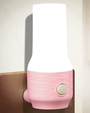 Luce presa LED portatile beige rosa