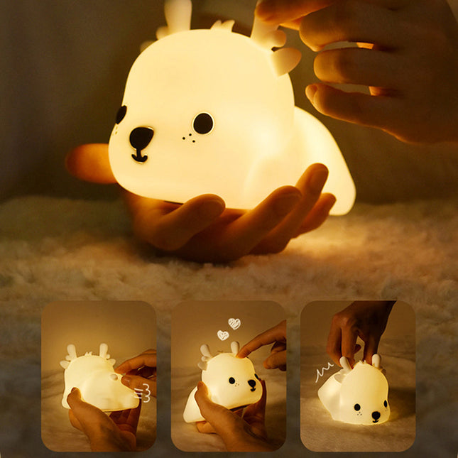 Luce notturna silicone morbido cerbiatto bambino