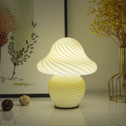 Lampada da tavolo LED fungo vetro