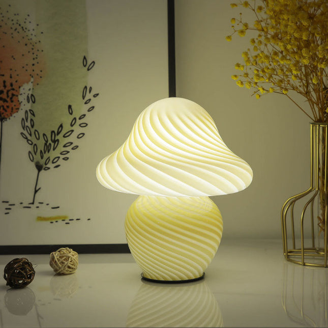 Lampada da tavolo LED fungo vetro