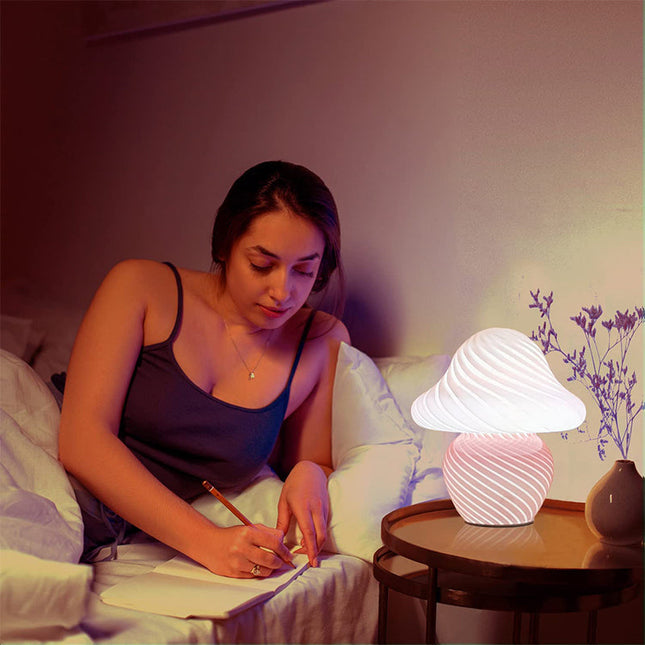 Lampada da tavolo LED fungo vetro