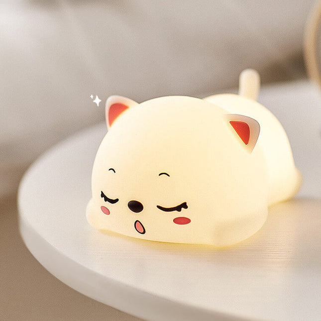 Lampada gatto sdraiato cambia colore