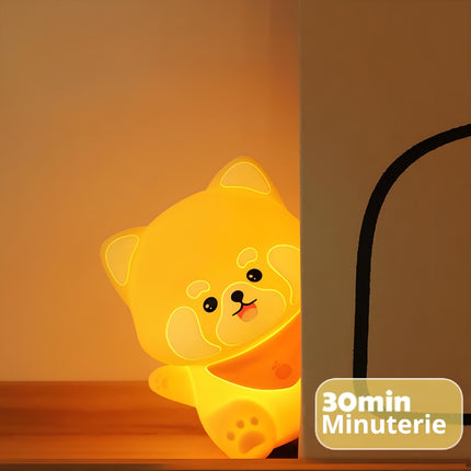 Lampada LED cane kawaii in silicone