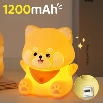 Lampada LED cane kawaii in silicone