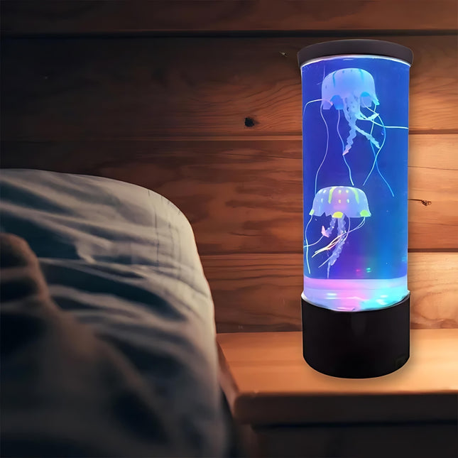 Lampada LED acquario con meduse finte