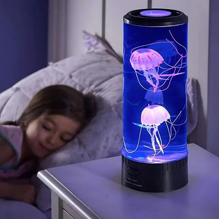 Lampada LED acquario con meduse finte