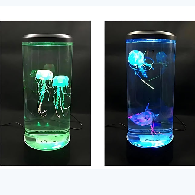Lampada LED acquario con meduse finte