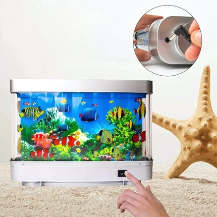 Lampada effetto acquario con pesci LED