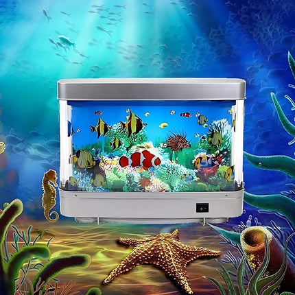 Lampada effetto acquario con pesci LED