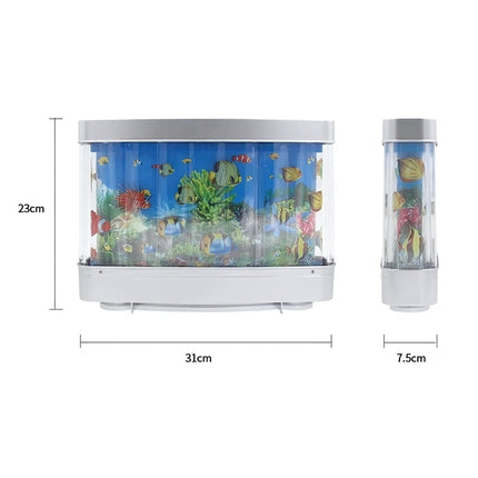 Lampada effetto acquario con pesci LED