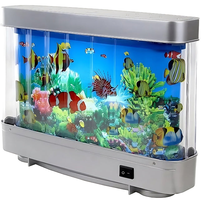 Lampada effetto acquario con pesci LED
