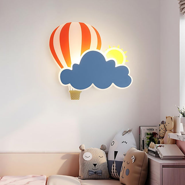 Applique LED nuvola e mongolfiera bambini