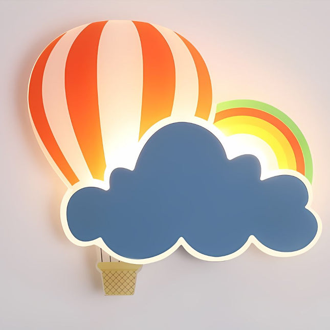 Applique LED nuvola e mongolfiera bambini