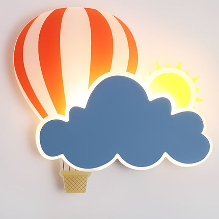 Applique LED nuvola e mongolfiera bambini