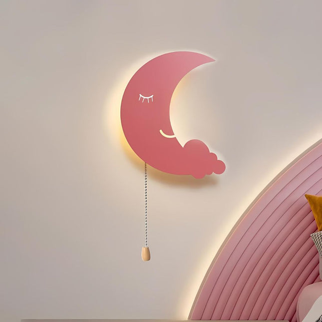 Applique da parete luna e nuvola