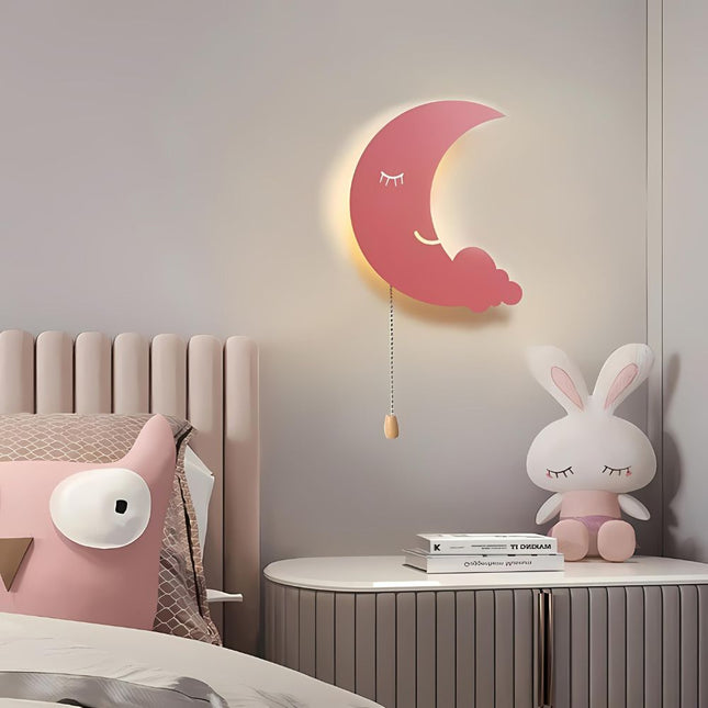 Applique da parete luna e nuvola