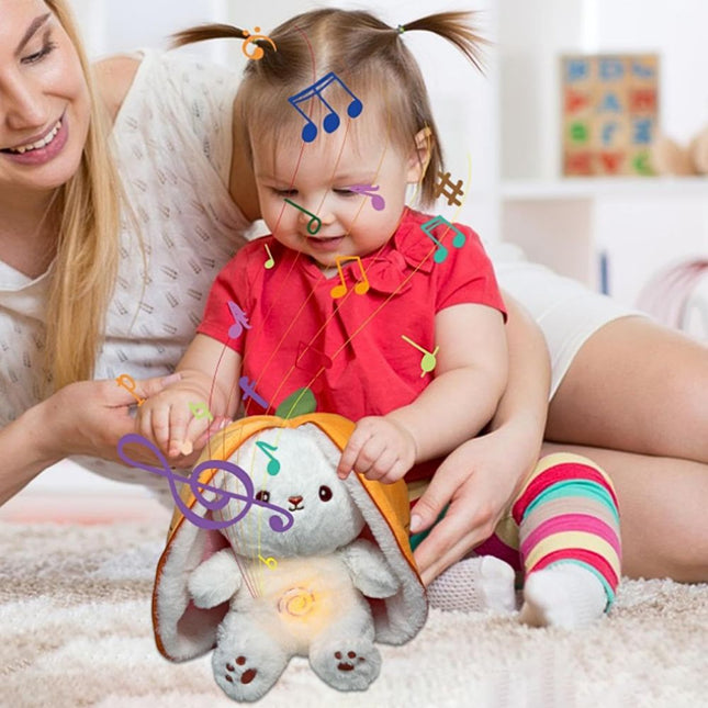 Peluche coniglio luminoso carota o fragola