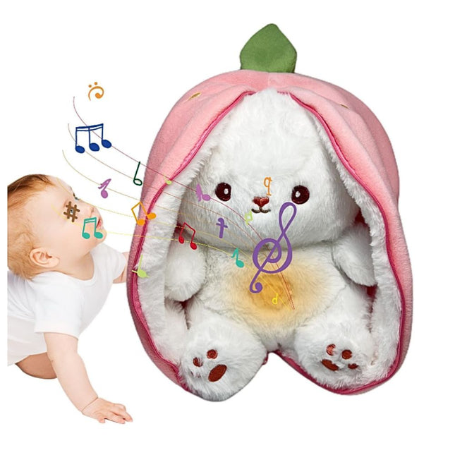 Peluche coniglio luminoso carota o fragola