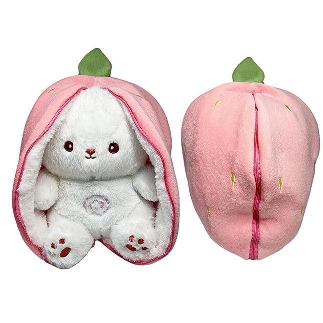Peluche coniglio luminoso carota o fragola