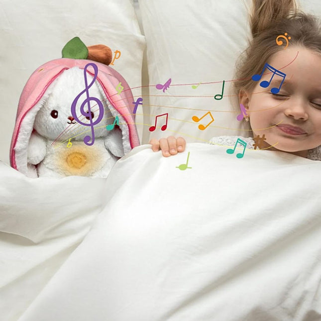 Peluche coniglio luminoso carota o fragola