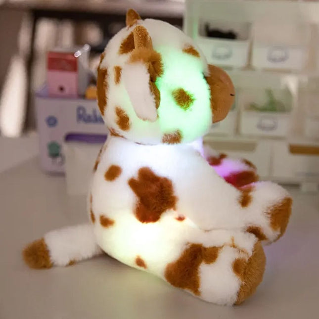 Peluche mucca luminoso con luci LED