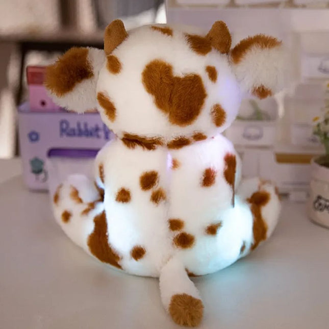 Peluche mucca luminoso con luci LED
