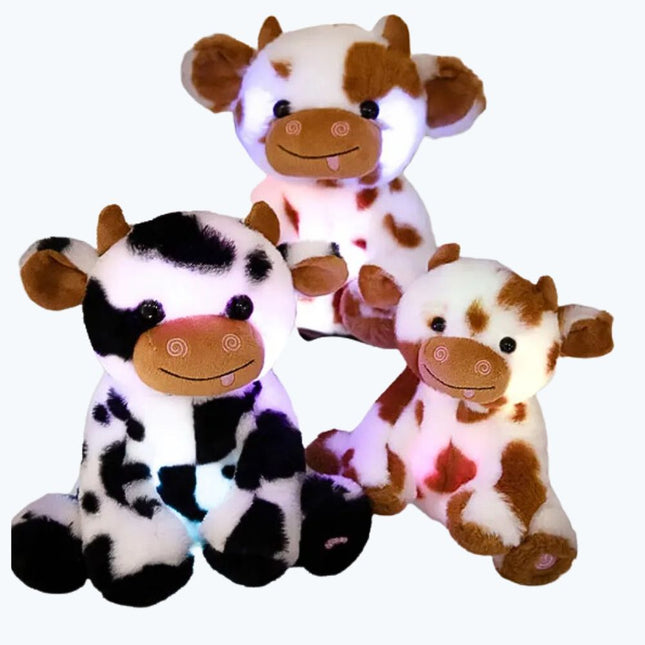 Peluche mucca luminoso con luci LED