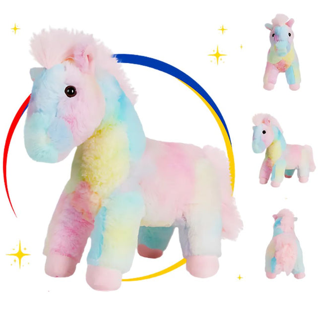 Peluche cavallo luminoso LED multicolore