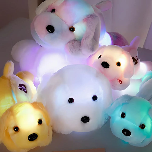 Peluche cane luminoso con luci LED