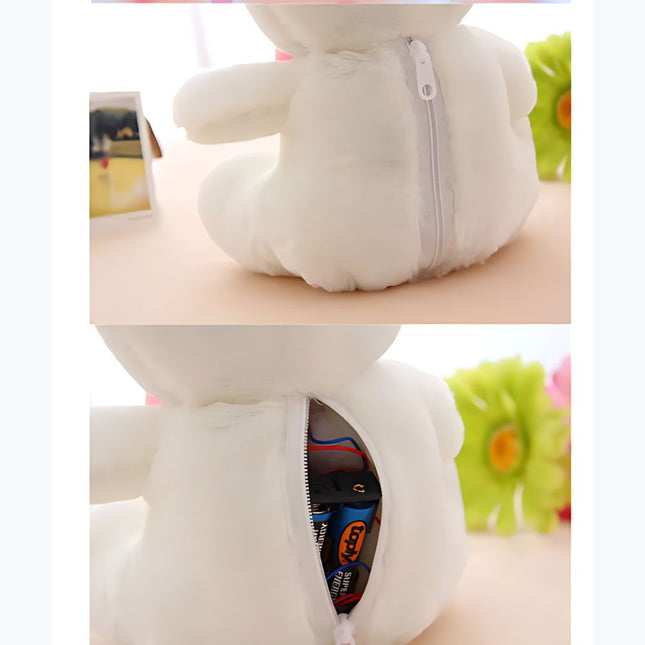 Peluche orsetto luminoso bianco o rosa