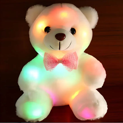 Peluche orsetto luminoso bianco o rosa