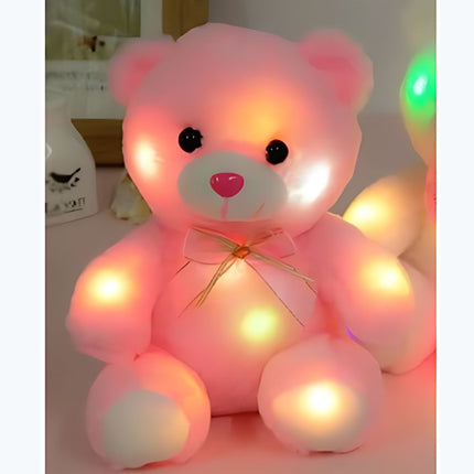 Peluche orsetto luminoso bianco o rosa