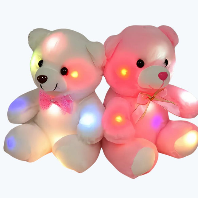 Peluche orsetto luminoso bianco o rosa
