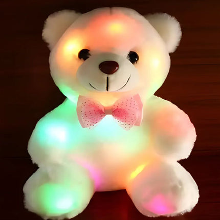 Peluche orsetto luminoso bianco o rosa