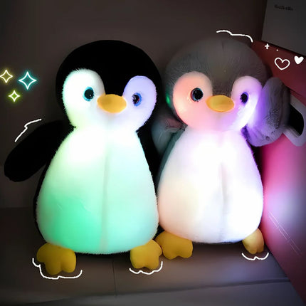 Peluche pinguino luminoso con luci LED
