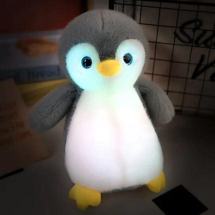 Peluche pinguino luminoso con luci LED