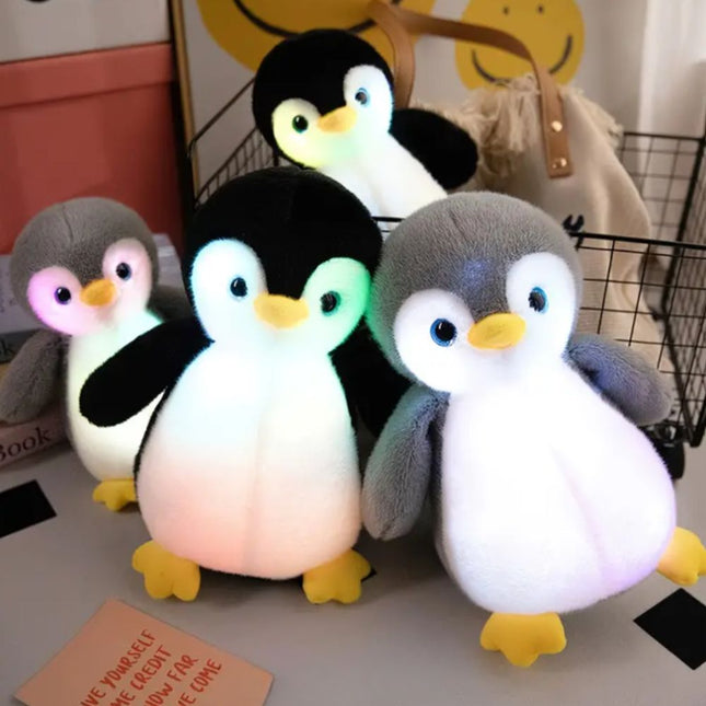 Peluche pinguino luminoso con luci LED