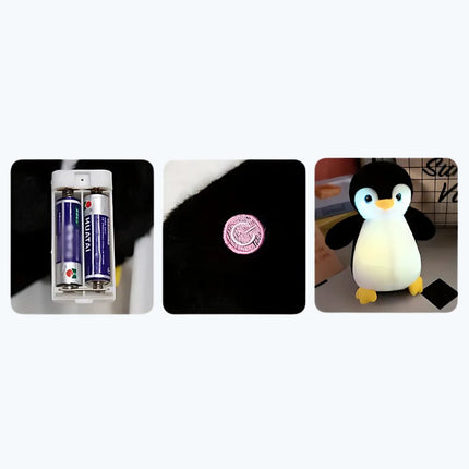 Peluche pinguino luminoso con luci LED