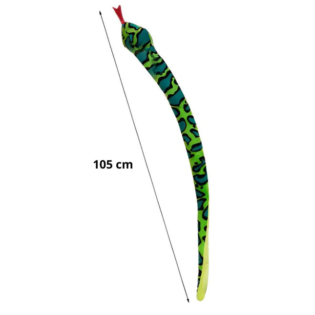 Peluche serpente luminoso verde o blu